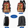 3 Piece Football Star Cartoon Backpack Set