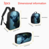 3 Piece Classic of Mountains and Seas Backpack Set